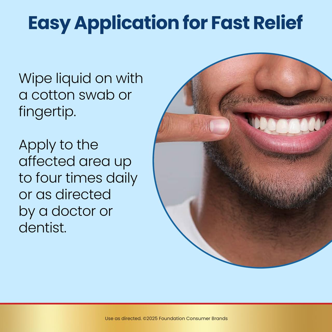 Anbesol Maximum Strength Liquid, Instant Oral Pain Relief for Toothaches, Mouth Sores*, Gum, Braces & Denture Pain, ADA Accepted, 0.41 oz