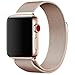 Walcase for Apple Watch Band 38mm, Fully Magnetic Closure Clasp Milanese Loop Stainless Steel iWatch Band for Apple Watch Series 3 - Gold