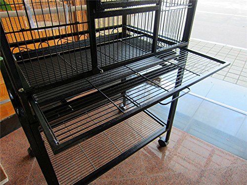 Long Tail Bird Parrot cage Chinchilla Ferret small animals cage W/Stand Overall size 24"x17"x53"(61x43x135cm)