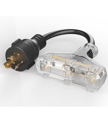 Amazon.com: PLUGTUL NEMA L5-20P to NEMA 5-15/20R Adapter Cord 1 FT