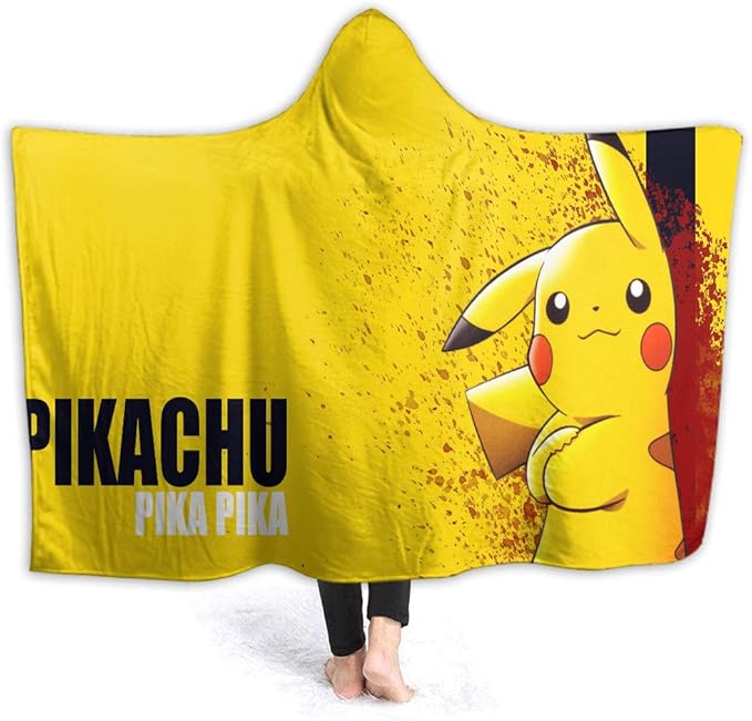 Pikachu Fleece Blanket Pikachu Microplush, Functional Kids