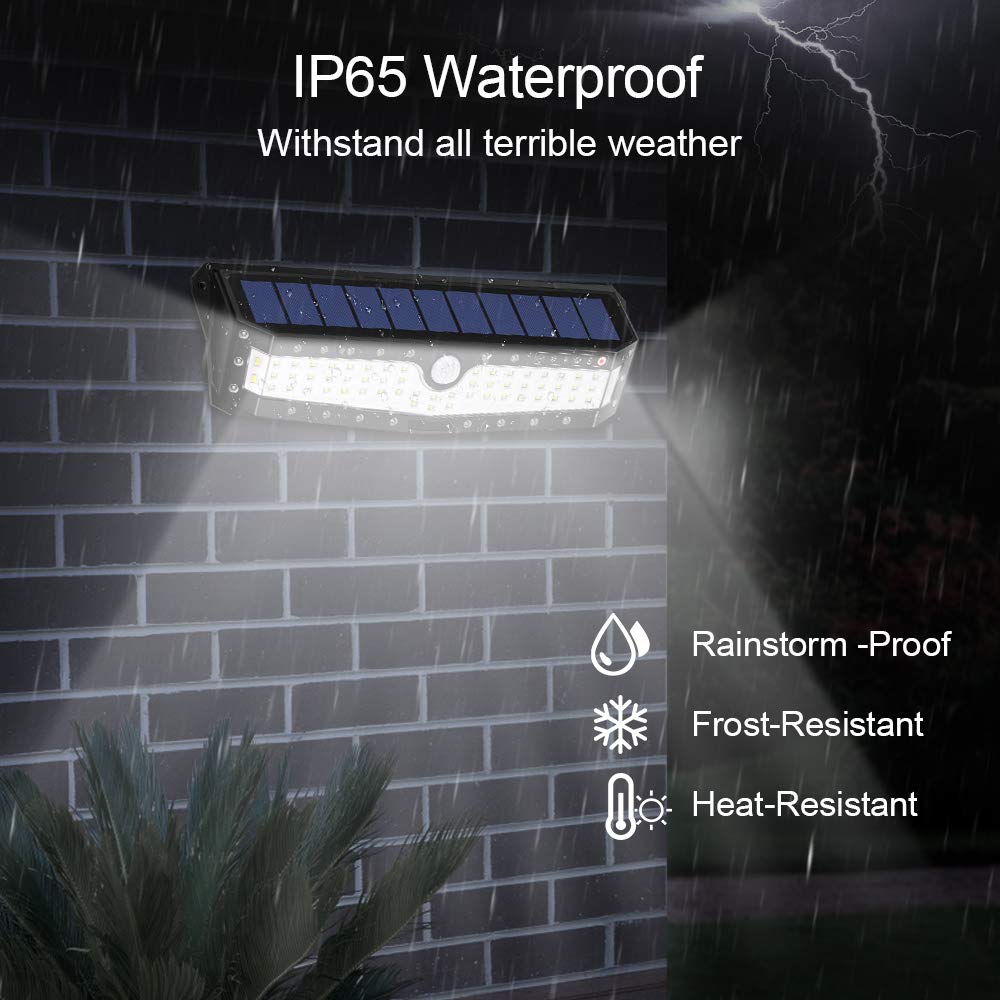 Solar Security Lights Outdoor，79 LED Motion Sensor Super Bright Wall Lights,4 Lighting Modes,Weatherproof, Wide Angle for Yard, Driveway, Garage, Pathway,Garden,Solar and USB Powered