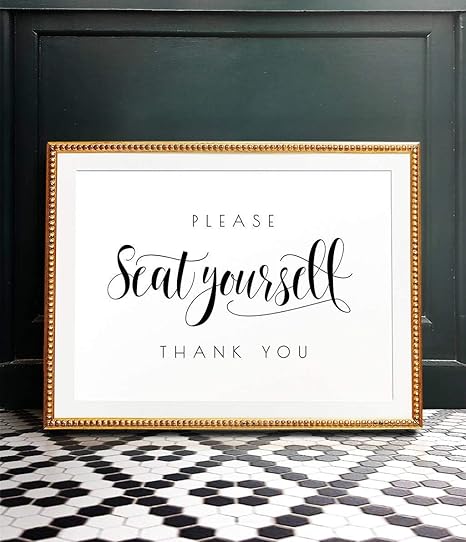 Bestofbharat Bathroom Wall Art Please Seat Yourself Sign