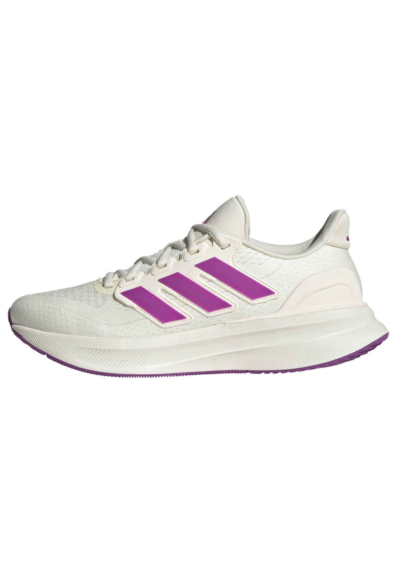 adidas Women's Ultrarun 5, Off White/Purple Burst/Black, 8 Image