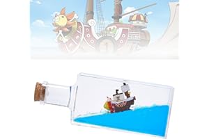 LAUPVXA Unsinkable Boat Pirate Ship, Housand Sunny Fluid Drift Bottle, Ship in a Bottle Cruise Ship Model Toy, Suitable, for Car Decor, Home Showcase Desktop Ornaments-Drifting Bottle