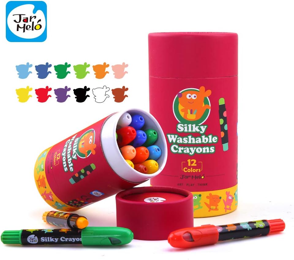 Jar Melo JA90435 Baby Roo Silky Washable Crayons 12 Colours Amazon.co