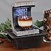 Sunnydaze Meditation Tabletop Fountain with LED Lights, Small Desktop Water Feature, Home or Office, 10 Inch