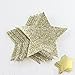 Glitter Gold Sparkle Twikle Star Paper Garland for Wedding Birthday Party Baby Shower Holiday Decoration Table Wall Ceiling Decor (4 inch in Diameter, 6.6 Feet,Pack of 2, FUS-5)