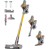 CHEBIO Cordless Vacuum Cleaner, 550W/45Kpa Vacuum Cleaners for Home with LED Display, 8 in 1 Lightweight Stick Vacuum with 60Min Runtime, Anti-tangle, Wall Mount Charging for HardFloor/Carpet/Pet Hair