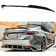 Painted Glossy Black V Style Rear Trunk Lid Spoiler Wing Compatible with 2018-2024 Toyota Camry SE XSE LE XLE Hybrid