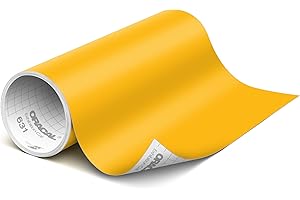 ORACAL 631 Matte Signal Yellow Vinyl Durable Roll Easy to Weed Permanent Adhesive Craft Vinyl for Plotting Machines, Decals &