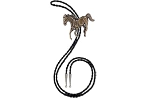 HLYMPONY Vintage Bolo Tie for Men Western Cowboy Cowgirl Rodeo American Flag Eagle Bolo Tie for Women