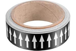PATIKIL Flow Arrow Tape, Polyethylene Pipe Marking Sticker with Reflective Strips, Waterproof & Heat Resistant, for Pipe Flow