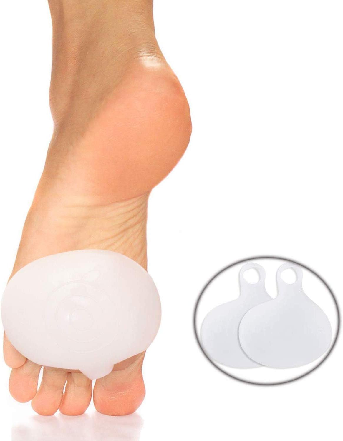Metatarsal Pads Ball of Foot Cushions（2 pairs） Soft Gel Ball of Foot