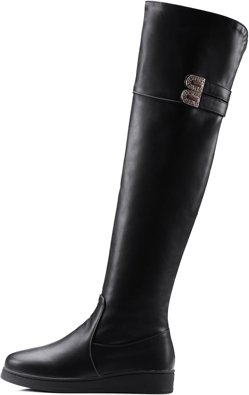 comfortable flat knee high boots