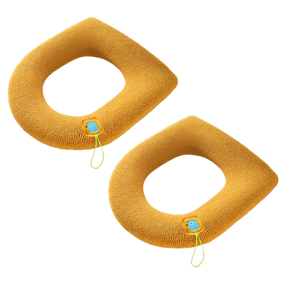 Toilet Seat Covers,2Pcs Soft Bathroom Toilet Seat Cover with Hanging Loop Washable Cushion Corduroy Toilet Seat Lid Pad Mat Super Warm