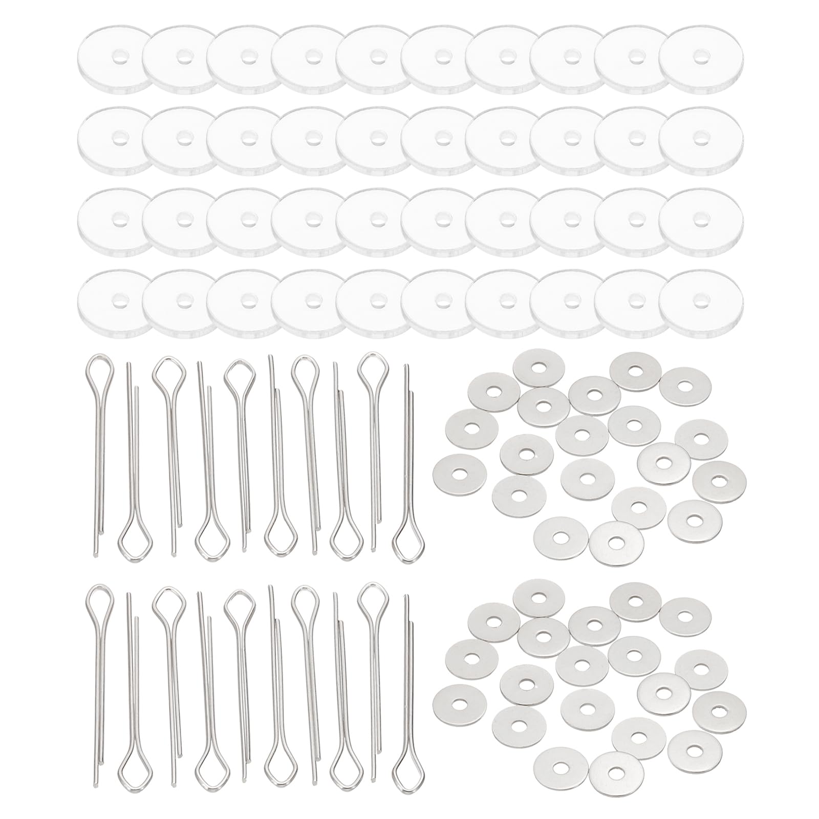PATIKIL 14mm Doll Joints, 20 Set Removable Cotter Pin Joints Connector and Acrylic Tray for Bear Limbs Making Head Joints DIY Crafts Accessories