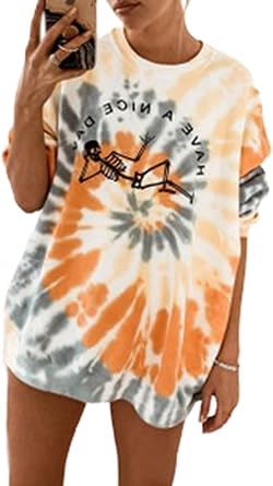 have a nice day tie dye sweatshirt