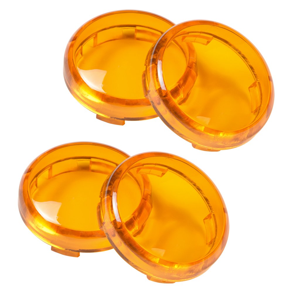 Amazicha 4 PCS Amber Front Rear Bullet Turn Signal Lens Covers for