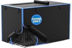 THADAVO Double Door Dog Crate Cover, 600D Oxford Kennel Kennel Covers with Waterproof, Windproof, Breathable Mesh, Storage Pocket, 30 Inch, Cage Covers for Cat Small Puppy