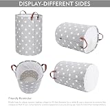 DOKEHOM 20-Inch Freestanding Laundry Basket with Lid Grey Large Collapsible view 6
