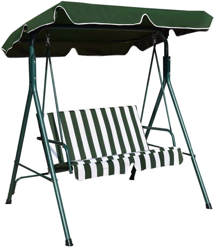 Amazon Com Goplus Loveseat Patio Canopy Swing Glider Hammock