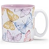 MUG 13 OZ PASTEL BUTTERFLIES