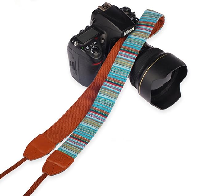 Cámara con Correa para el hombro, piel sintética Turpro y algodón ...