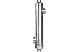 210K BTU Stainless Steel 316L Pool/Hot Tub/Spa Heat Exchanger Opposite Ports 1 1/2" & 1 1/2" FPT