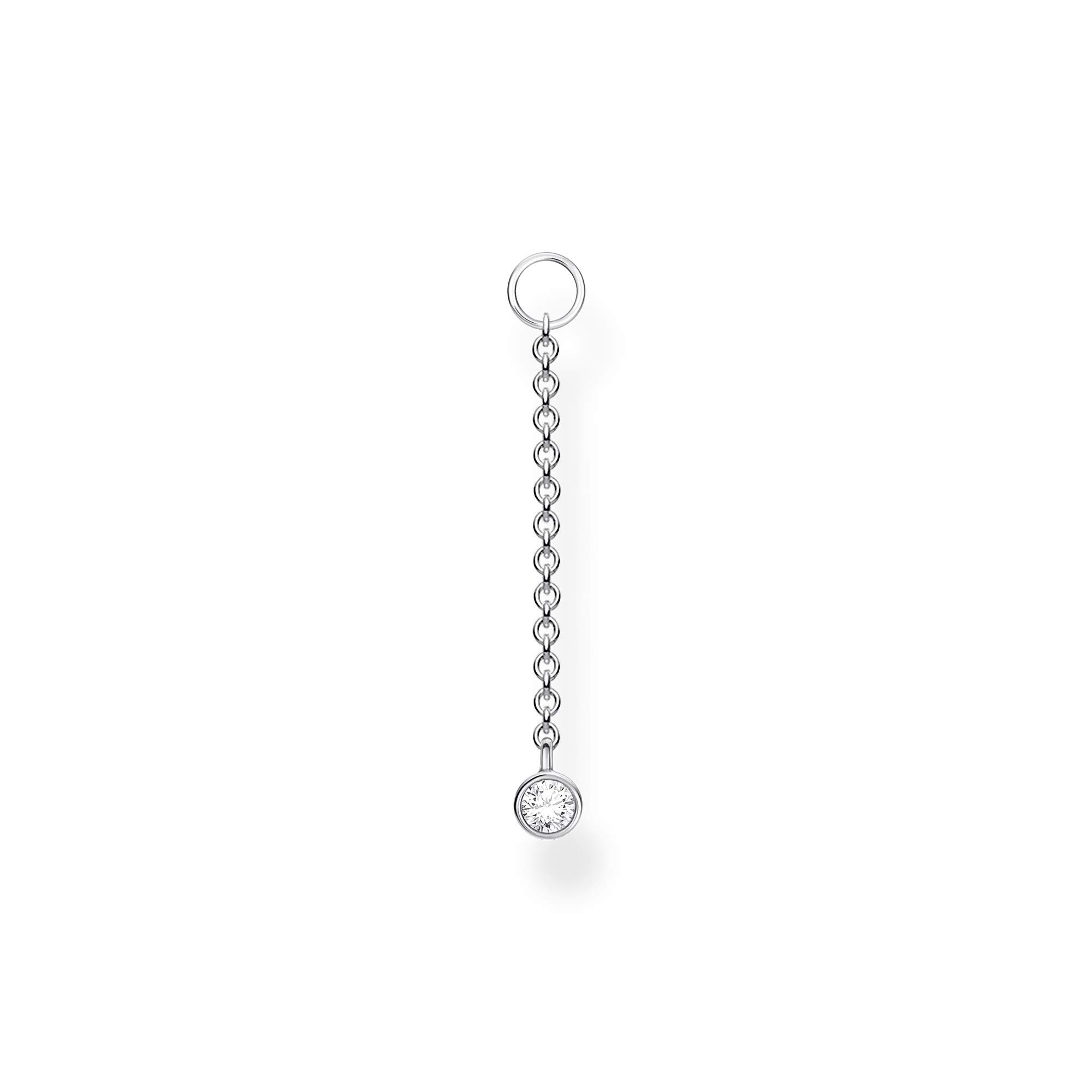 Thomas Sabo single earring pendant white stone silver 925 sterling silver EP006-051-14