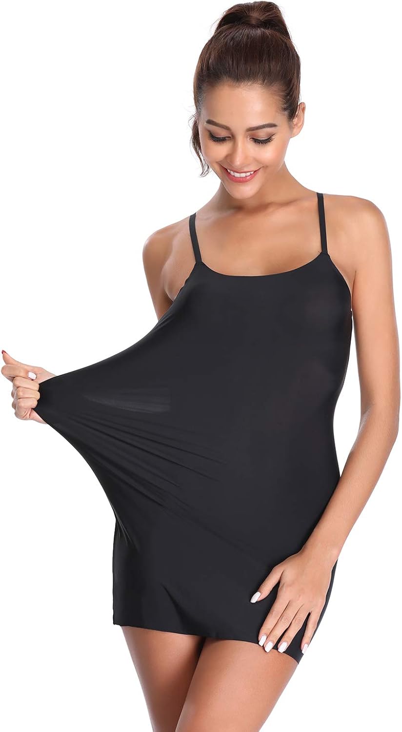 Joyshaper Full Slips for Women Long Cami Slip Dress Spaghetti Strap Bodycon Dress Sexy Camisole at  Women’s Clothing store
