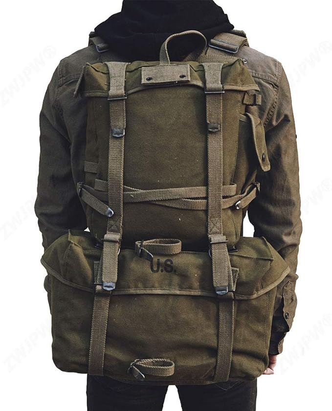X-Home Rucksack Vintage Militär College Laptop Rucksack Doppelpack US
