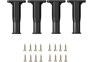 Tuklye Adjustable Bed Support Legs Bed Frame Center Support Leg for Bed Frame,Cabinet and Wooden Furniture 4PCS (3.54" ~ 6.30")