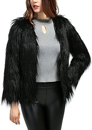 shaggy faux fur jacket