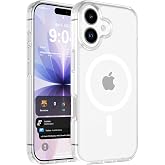 WRJ Magnetic Matte Case for iPhone 16 6.1-Inch,Frosted Clear | Compatible with Magsafe,Military Grade Drop Protection,Slim Translucent Anti-Fingerprints Shockproof Protective Phone Case