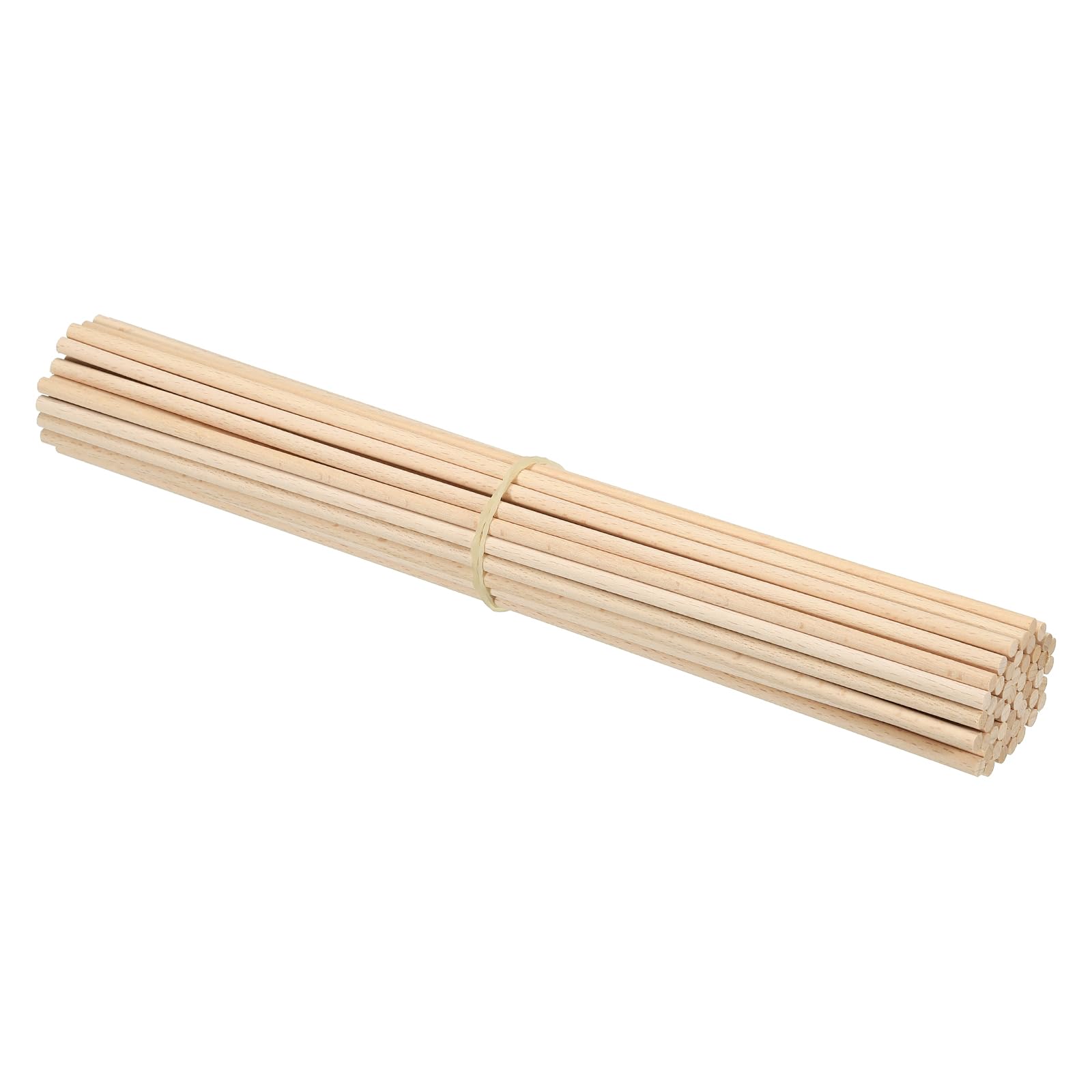 PATIKIL 50 Pcs 3/16 x 12 Inch Round Wooden Dowel Rods for DIY Crafts and Home Decor