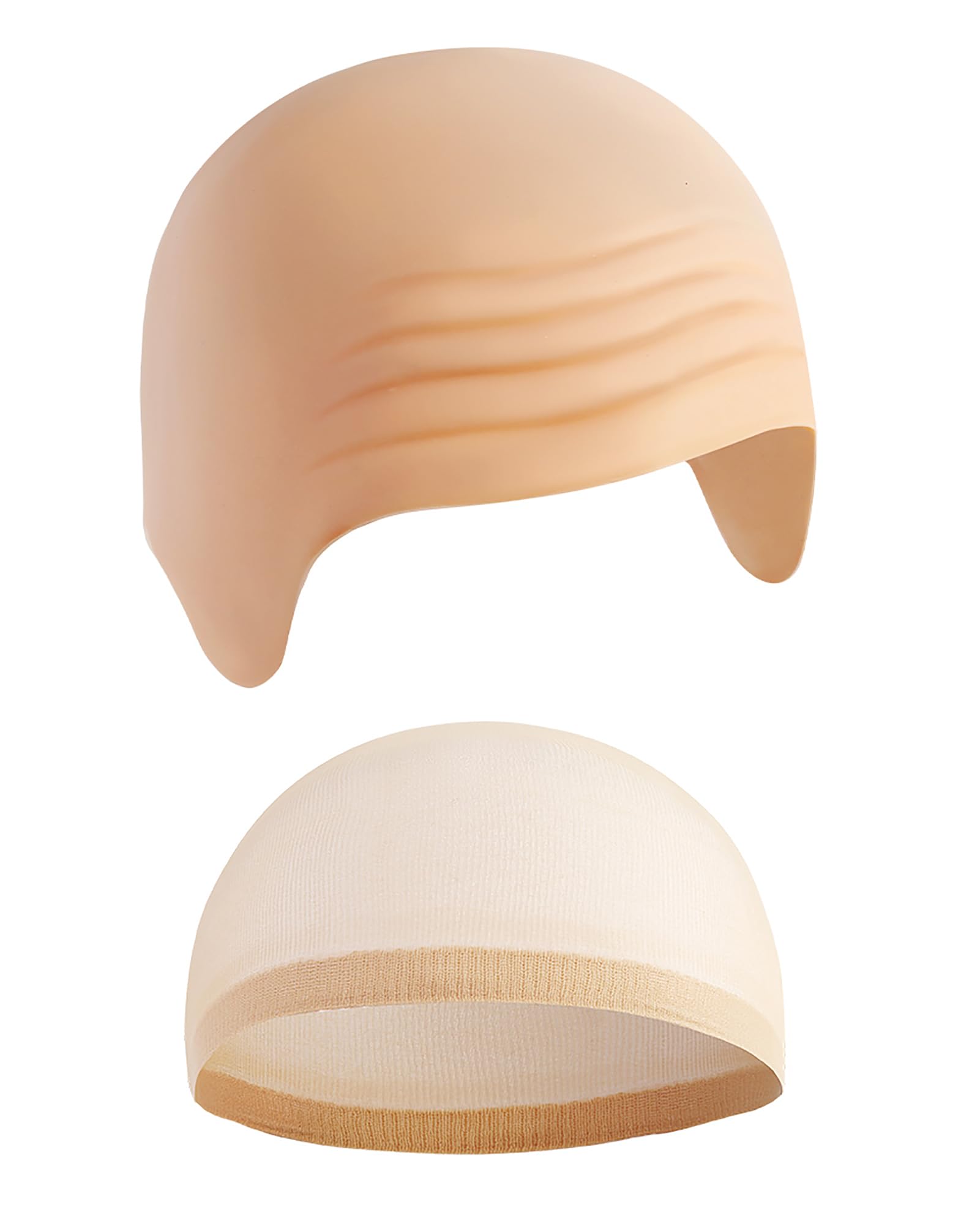 Photo 1 of 2 PCS Bald Caps Halloween Latex Bald Head Wig Cap Makeup Costume Accessories Adult Cosplay Party Supplies