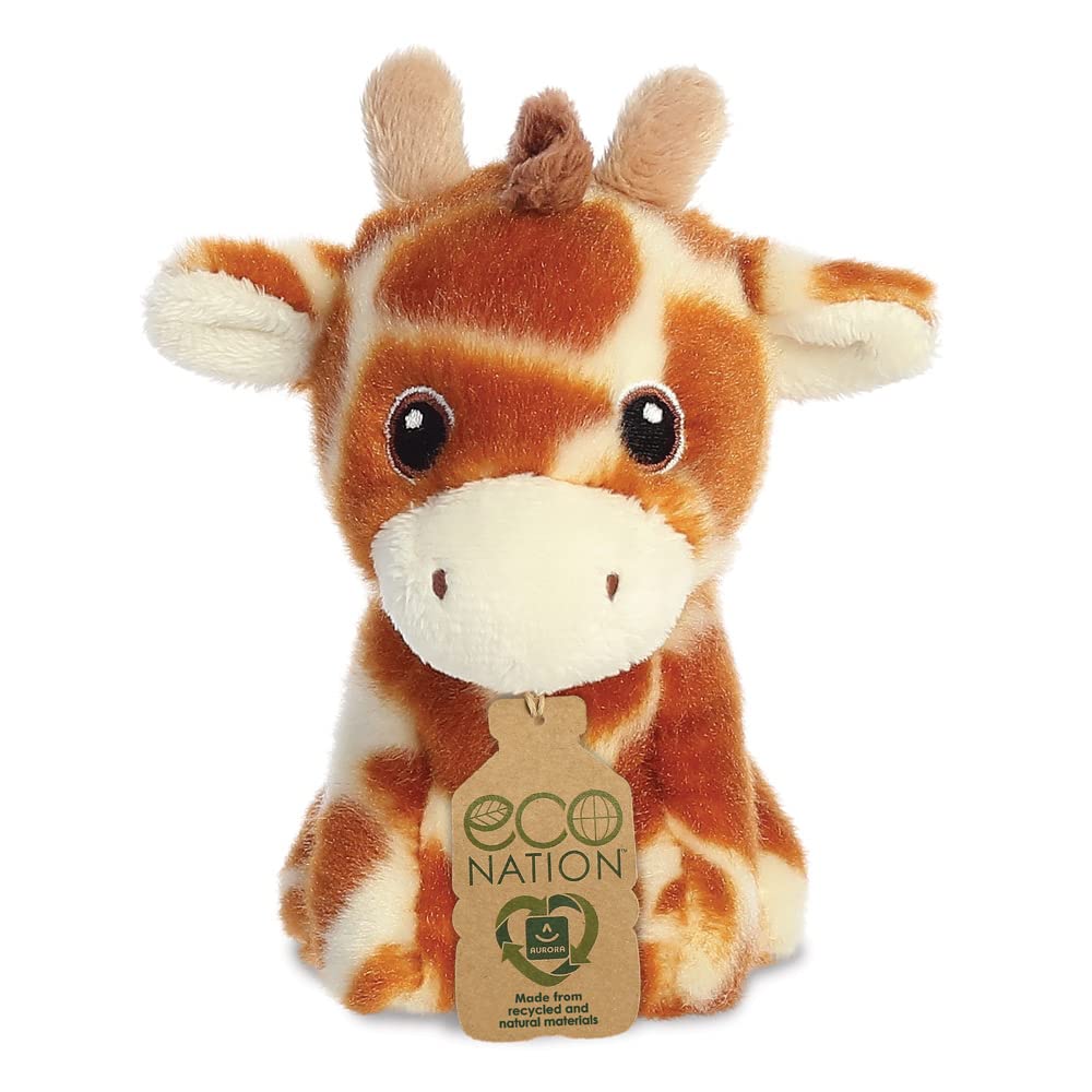 Aurora, 35068, Eco Nation Mini Giraffe, 5In, Soft Toy, Brown