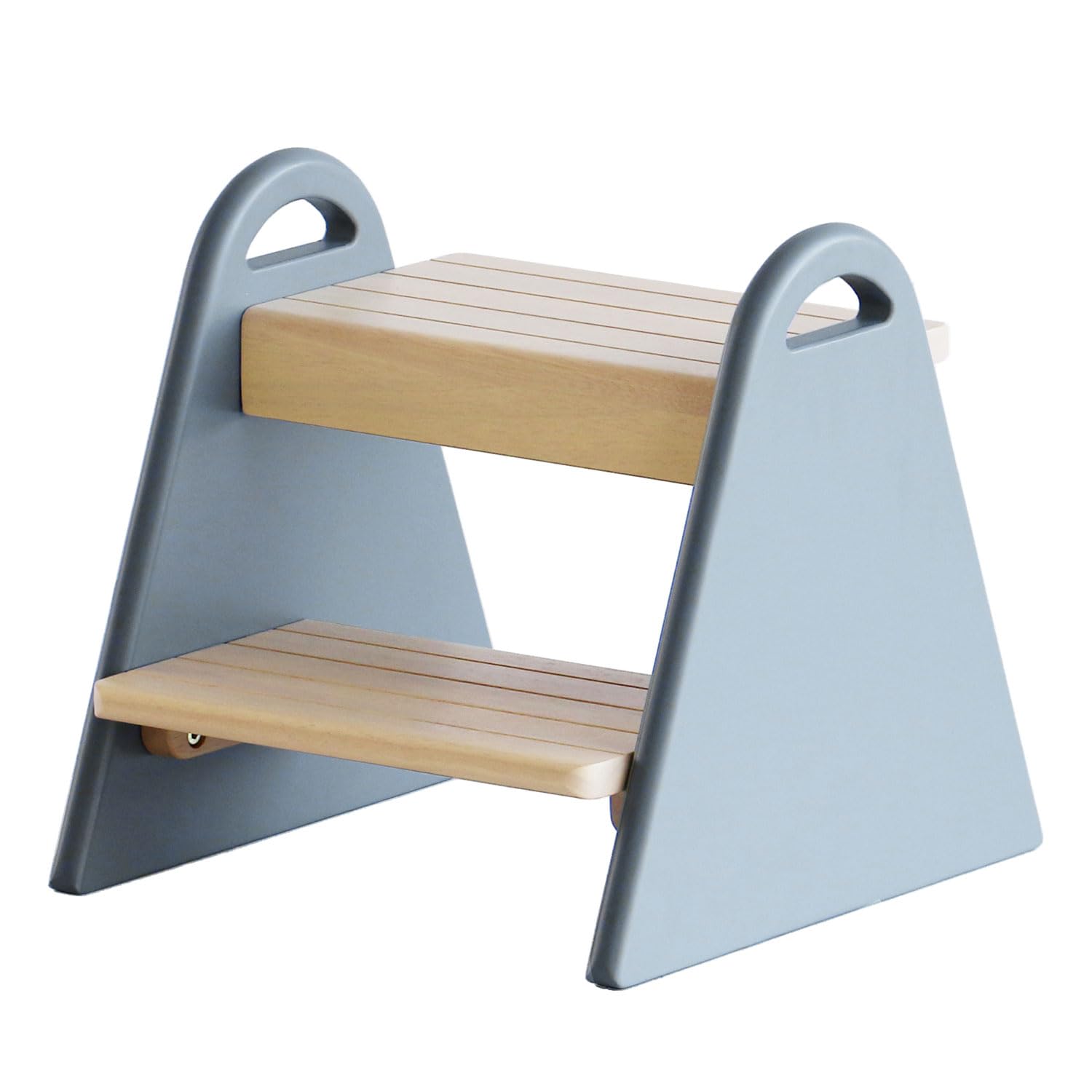 [市場] キッズステップ 踏み台 子供 2段 tina 木製 洗面台 キッチン ストームグレー 幅30×奥行32.5×高さ30cm いちばかぐ ILS-3429商品画像