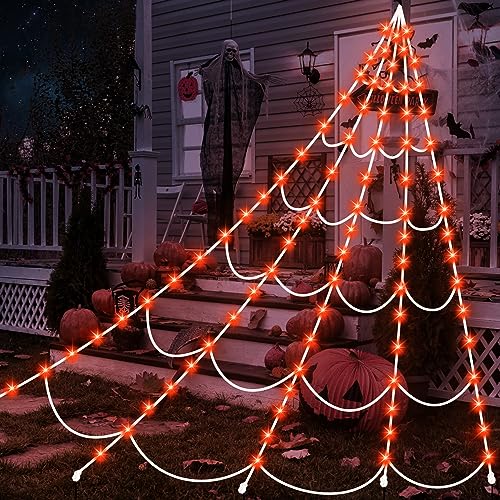 Halloween Spider Web Lights Outdoor Decoration