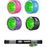 Atom Savant Skate Wheels with Bionic Bearings 8mm Full Set of 8 Purple 93A