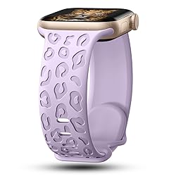 CreateGreat Leopard Engraved Bands Compatible with