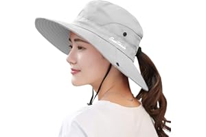 ZEXIAN Women's Sun Hat Packable Summer UV Protection UPF 50+ Ponytail Hat for Beach Garden＆Fishing＆Hiking