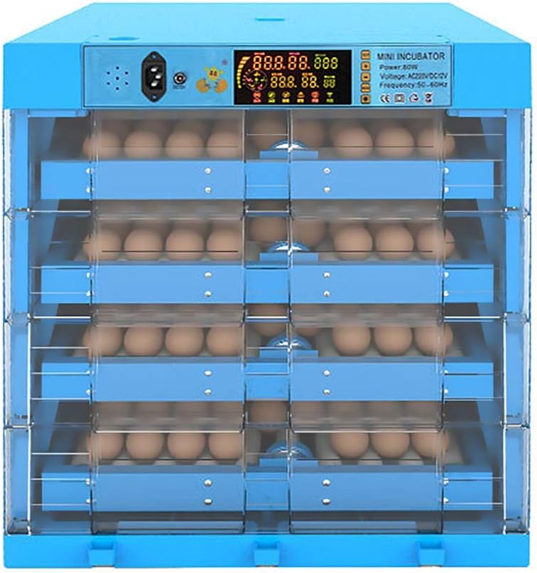 ZFFEggs Incubators Automatic Turning and Humidity 256Egg Large Farm Poultry Hatcher for Hatching Chicken Duck Dove Quail Intelligent Displays