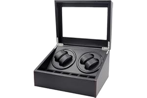 ZOEJOE Automatic Watch Winders for Men's and Women's Watches with 4 Winding Positions and 6 Storage Case