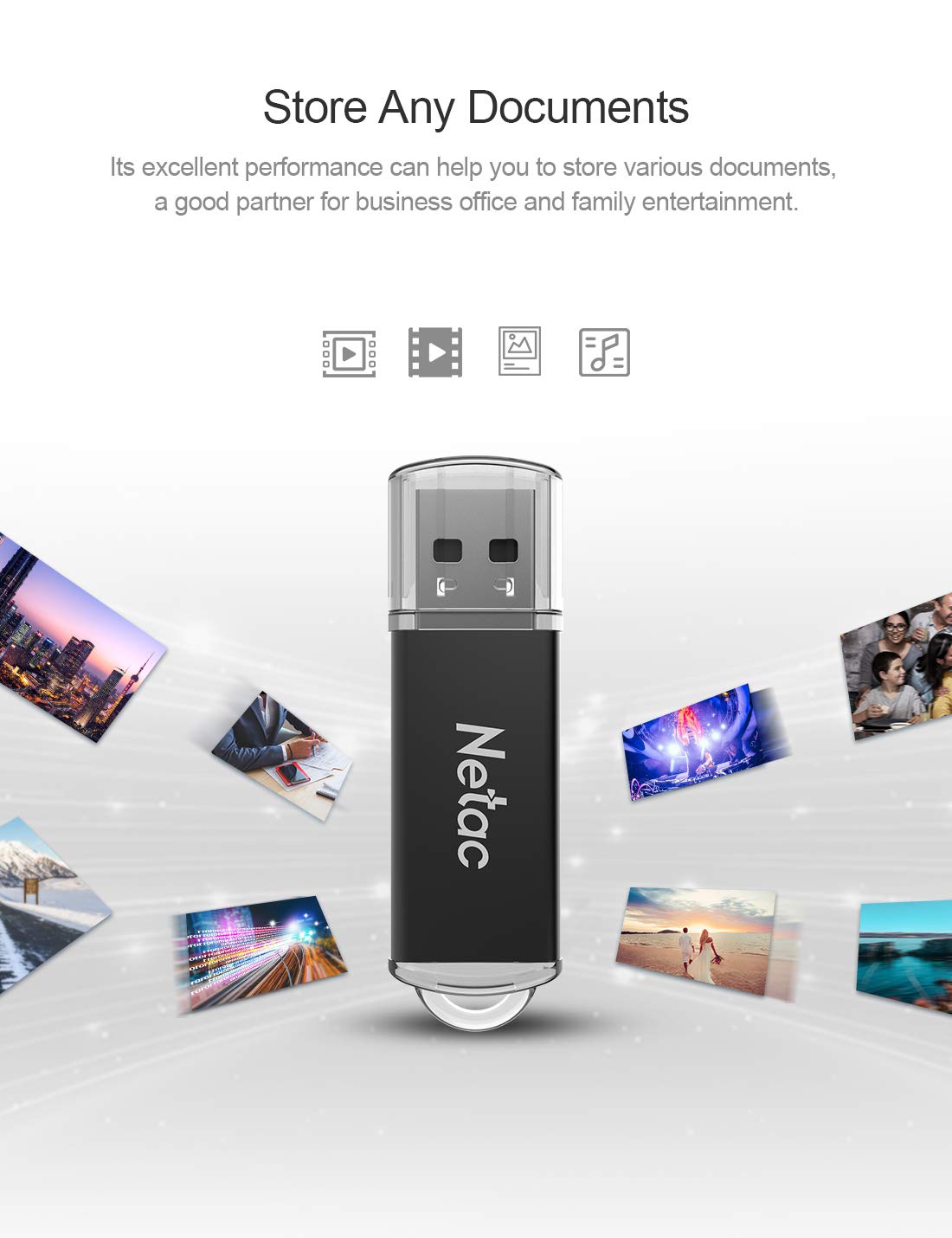 Netac USB Flash Drive 8GB x 10 - USB 2.0 Interface Digital, Thumb Drive with Indicative Light, Compatible with Computer/Laptop/External Memory Storage, Stick Jump Drive for Photo/Video Backup - G358