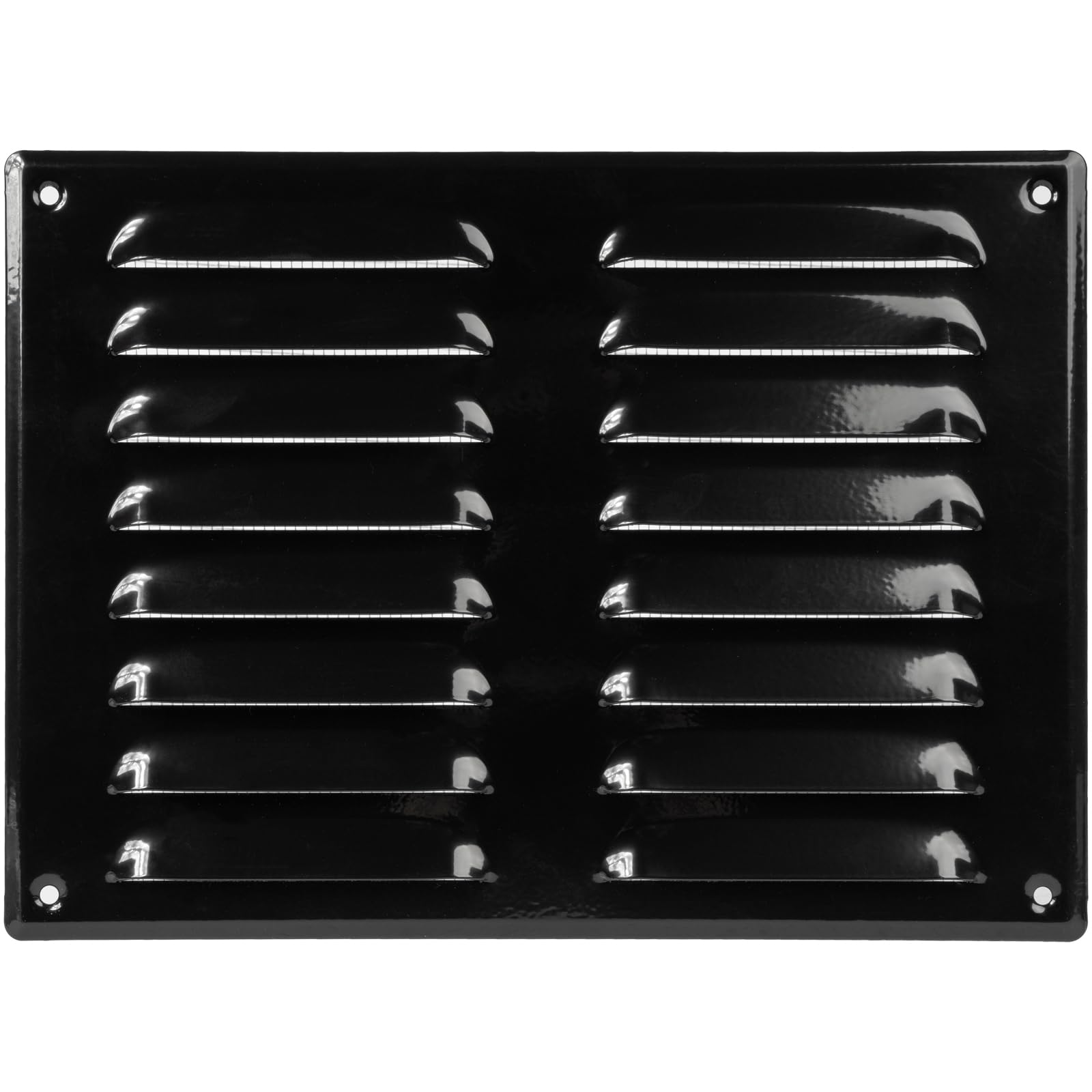 10" x 7.5" Inch / 260 x 190 mm Black Air Vent Cover - Quality Steel Return Air Grilles - for Ceiling and Sidewall - HVAC - with Insect Protection Screen (10.23''x7.48'' Inch, Black)