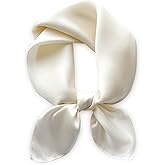 MEISEE Solid Color Mulberry Silk Scarf 26" Square Scarf Neck Scarf Hair Head Breathable Lightweight for Women Gift Packed
