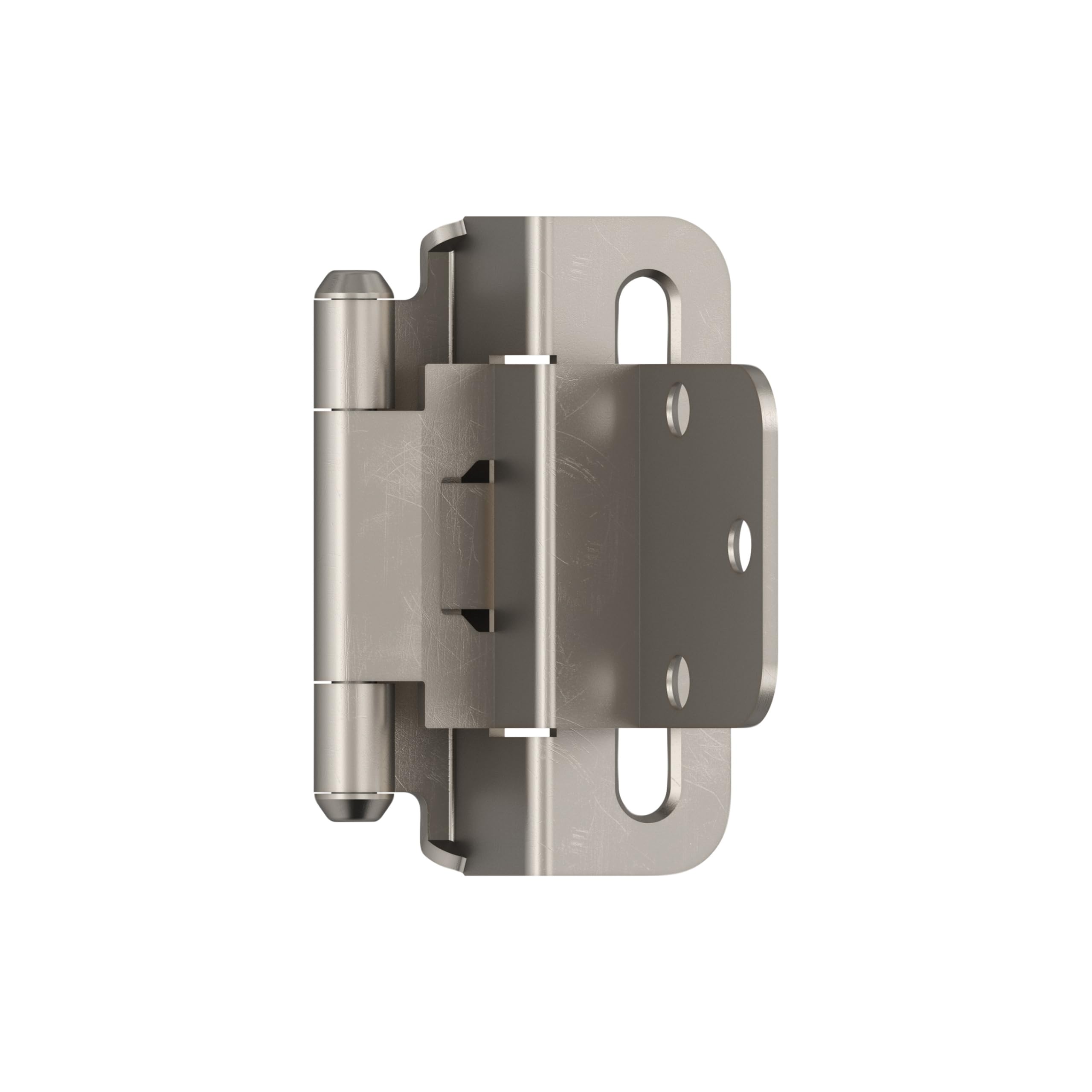 Photo 1 of Amerock Cabinet Hinge 3/8 inch (10 mm) Inset ?inge Satin Nickel 2 Pack Self-Closing ?inge Partial Wrap ?inge Cabinet Door ?inge