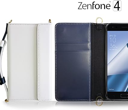 Amazon Co Jp Zenfone4 Ze554kl ケース 本革 手帳型 Asus ゼンフォン 4 カバー スマホポーチ ブランド レザー 手帳ケース 人気 Charon ホワイト エイスース Simフリー スマホ カバー 携帯カバー 首かけストラップ スマホケース 全機種対応 ショルダー スマートフォン